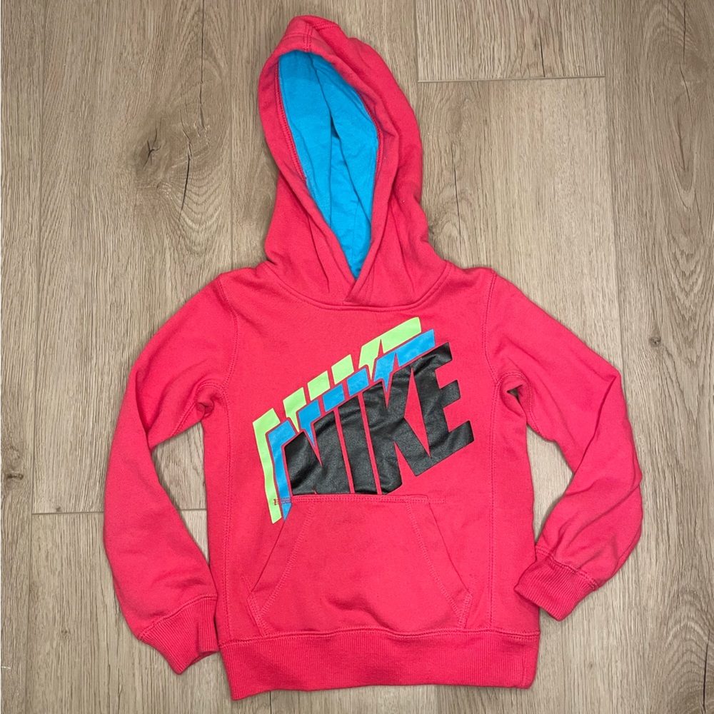 Girls’ Nike hoodie in red. Size 4T.